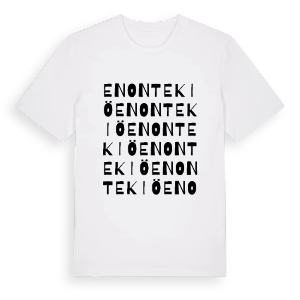 Enontekiö ordlek t-shirt – ekologisk bomull t-shirt från Pinshirt