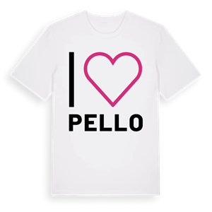 Jag älskar Pello t-shirt stort tryck – ekologisk bomull t-shirt från Pinshirt
