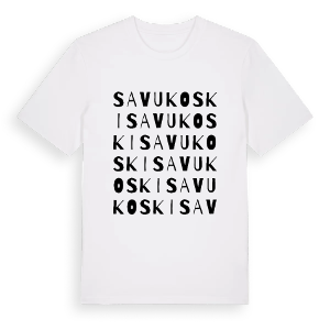 Savukoski ordlek t-shirt – ekologisk bomull t-shirt från Pinshirt