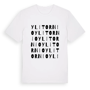 Ylitornio ordlek t-shirt – ekologisk bomull t-shirt från Pinshirt