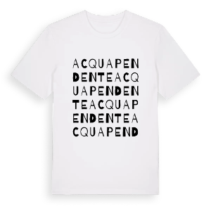 Acquapendente ordlek t-shirt – ekologisk bomull t-shirt från Pinshirt