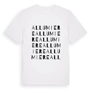 Allumiere ordlek t-shirt – ekologisk bomull t-shirt från Pinshirt