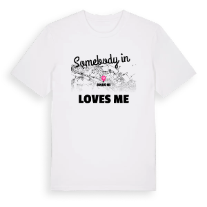 Någon i Anagni älskar mig t-shirt – ekologisk bomull t-shirt från Pinshirt