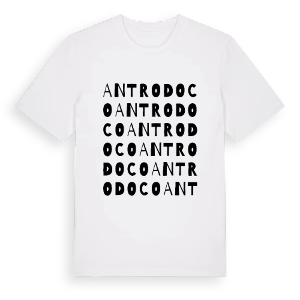 Antrodoco ordlek t-shirt – ekologisk bomull t-shirt från Pinshirt