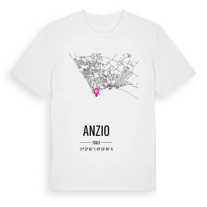 Anzio karta t-shirt – ekologisk bomull t-shirt från Pinshirt