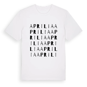 Aprilia ordlek t-shirt – ekologisk bomull t-shirt från Pinshirt