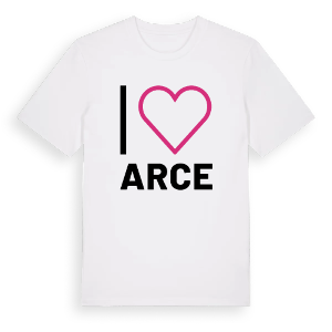 Jag älskar Arce t-shirt stort tryck – ekologisk bomull t-shirt från Pinshirt