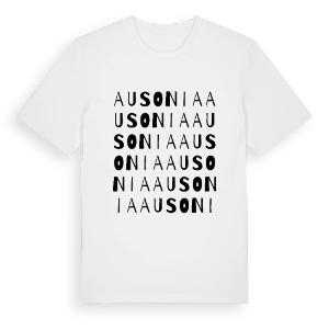 Ausonia ordlek t-shirt – ekologisk bomull t-shirt från Pinshirt