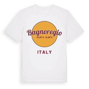Bagnoregio cirkel t-shirt – ekologisk bomull t-shirt från Pinshirt