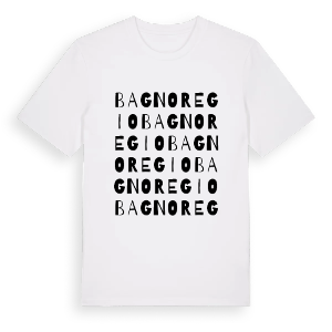 Bagnoregio ordlek t-shirt – ekologisk bomull t-shirt från Pinshirt