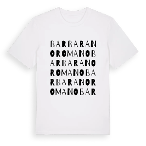Barbarano Romano ordlek t-shirt – ekologisk bomull t-shirt från Pinshirt
