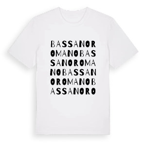 Bassano Romano ordlek t-shirt – ekologisk bomull t-shirt från Pinshirt