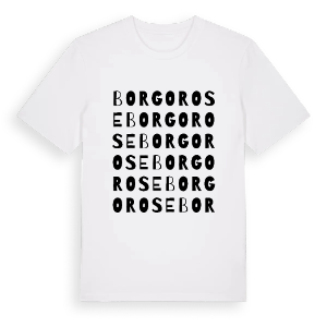 Borgorose ordlek t-shirt – ekologisk bomull t-shirt från Pinshirt