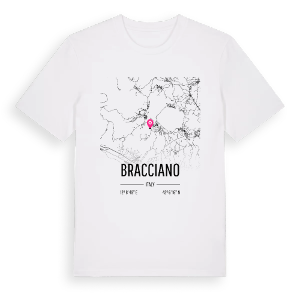 Bracciano karta t-shirt – ekologisk bomull t-shirt från Pinshirt