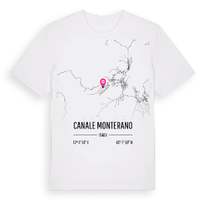Canale Monterano karta t-shirt – ekologisk bomull t-shirt från Pinshirt