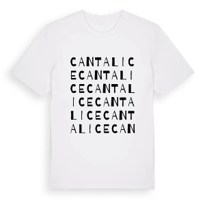 Cantalice ordlek t-shirt – ekologisk bomull t-shirt från Pinshirt