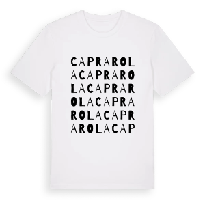 Caprarola ordlek t-shirt – ekologisk bomull t-shirt från Pinshirt