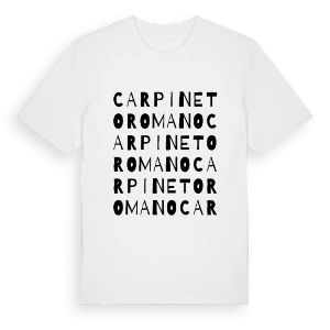 Carpineto Romano ordlek t-shirt – ekologisk bomull t-shirt från Pinshirt