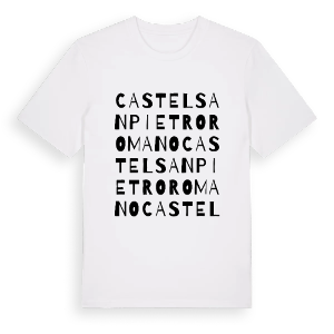 Castel San Pietro Romano ordlek t-shirt – ekologisk bomull t-shirt från Pinshirt
