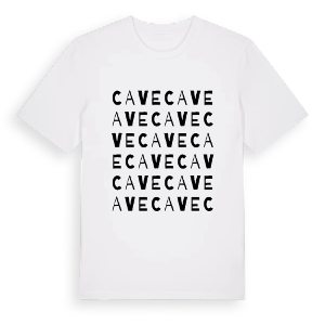 Cave ordlek t-shirt – ekologisk bomull t-shirt från Pinshirt