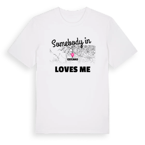 Någon i Ceccano älskar mig t-shirt – ekologisk bomull t-shirt från Pinshirt