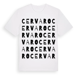 Cervaro ordlek t-shirt – ekologisk bomull t-shirt från Pinshirt