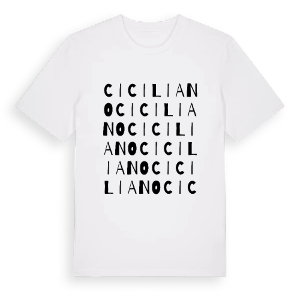 Ciciliano ordlek t-shirt – ekologisk bomull t-shirt från Pinshirt