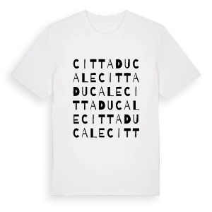 Cittaducale ordlek t-shirt – ekologisk bomull t-shirt från Pinshirt