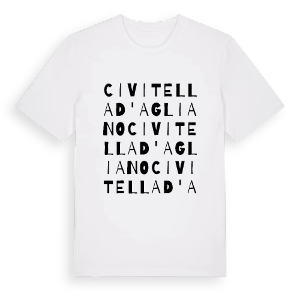 Civitella d'Agliano ordlek t-shirt – ekologisk bomull t-shirt från Pinshirt