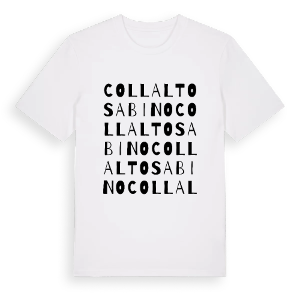 Collalto Sabino ordlek t-shirt – ekologisk bomull t-shirt från Pinshirt