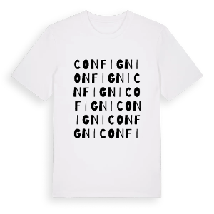 Configni ordlek t-shirt – ekologisk bomull t-shirt från Pinshirt