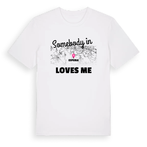 Någon i Esperia älskar mig t-shirt – ekologisk bomull t-shirt från Pinshirt