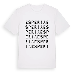 Esperia ordlek t-shirt – ekologisk bomull t-shirt från Pinshirt