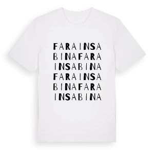 Fara in Sabina ordlek t-shirt – ekologisk bomull t-shirt från Pinshirt