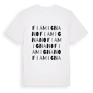 Fiamignano ordlek t-shirt – ekologisk bomull t-shirt från Pinshirt