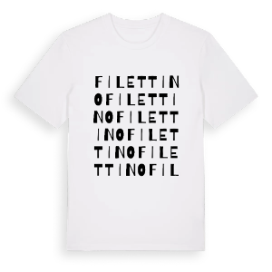 Filettino ordlek t-shirt – ekologisk bomull t-shirt från Pinshirt