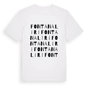 Fontana Liri ordlek t-shirt – ekologisk bomull t-shirt från Pinshirt
