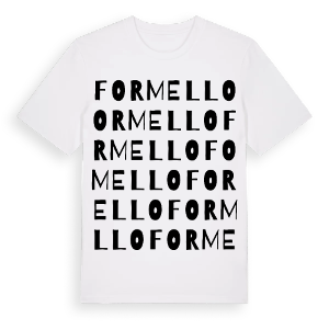 Formello ordlek t-shirt – ekologisk bomull t-shirt från Pinshirt