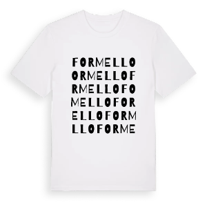Formello ordlek t-shirt – ekologisk bomull t-shirt från Pinshirt