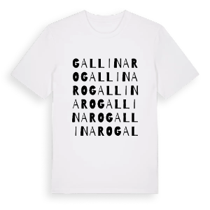 Gallinaro ordlek t-shirt – ekologisk bomull t-shirt från Pinshirt