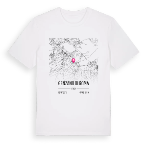 Genzano di Roma karta t-shirt – ekologisk bomull t-shirt från Pinshirt
