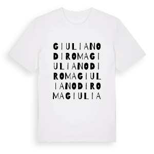 Giuliano di Roma ordlek t-shirt – ekologisk bomull t-shirt från Pinshirt