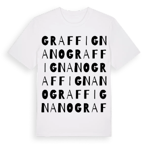 Graffignano ordlek t-shirt – ekologisk bomull t-shirt från Pinshirt