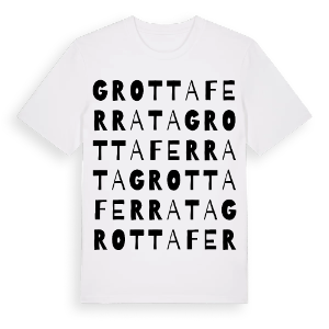 Grottaferrata ordlek t-shirt – ekologisk bomull t-shirt från Pinshirt