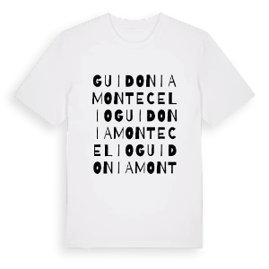 Guidonia Montecelio ordlek t-shirt – ekologisk bomull t-shirt från Pinshirt