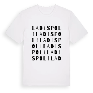 Ladispoli ordlek t-shirt – ekologisk bomull t-shirt från Pinshirt
