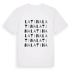 Latina ordlek t-shirt – ekologisk bomull t-shirt från Pinshirt