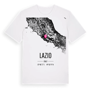 Lazio karta t-shirt – ekologisk bomull t-shirt från Pinshirt