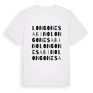 Longone Sabino ordlek t-shirt – ekologisk bomull t-shirt från Pinshirt