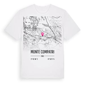 Monte Compatri karta t-shirt – ekologisk bomull t-shirt från Pinshirt